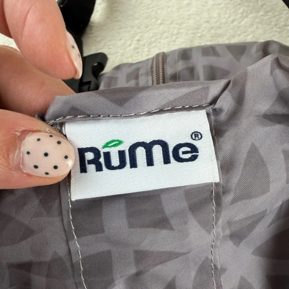 RuMe 2-in-1 Garment Travel Organizer Grey Geometric Hanging Packing Cubes Bag